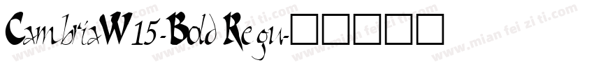CambriaW15-Bold Regu字体转换